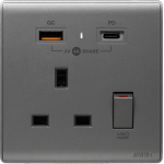 M2K PD105AP4-G  4A 單位 PD/QC USB 電掣插座 (灰色)